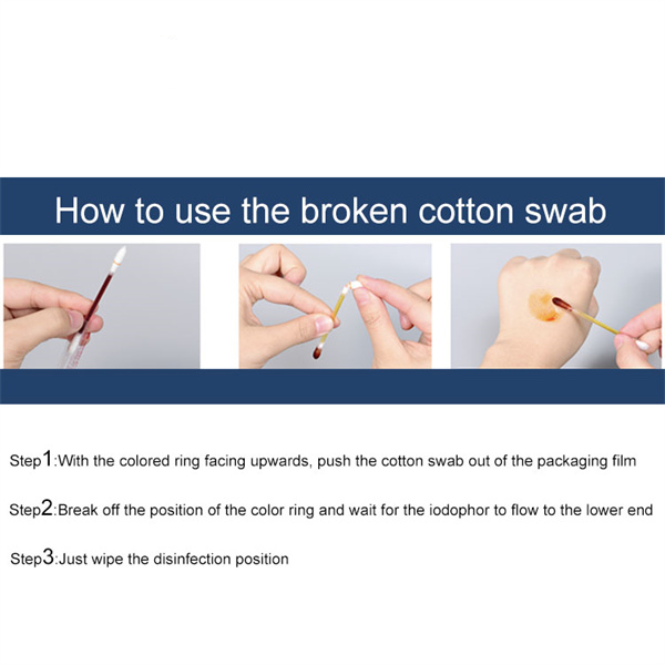 Disposable Iodophor Cotton Swab